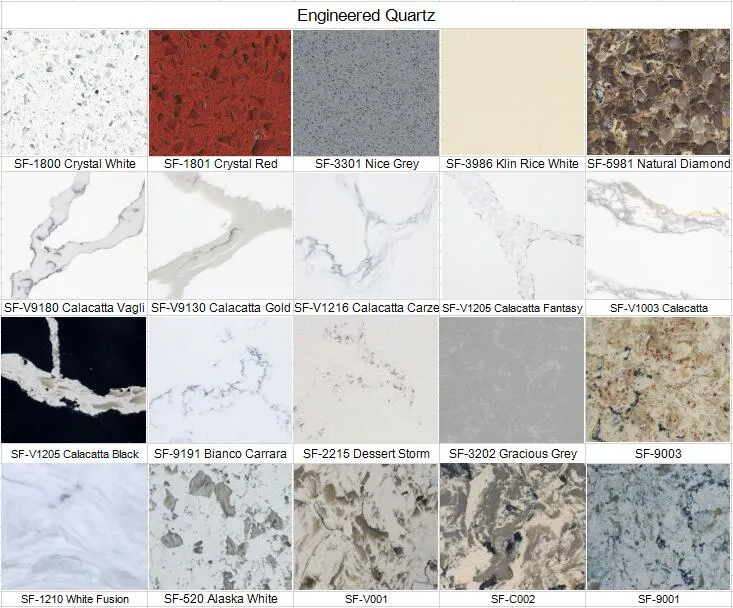 SF-6013 Desert White Grain Engineered Quartz Slabs for Floor Wall Countertop Vanity top