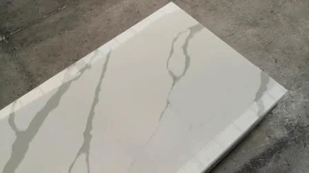 Carrara Design de Mármore Branco Artificial Projetado Folha de Superfície Sólida de Quartzo Calacatta Laje de Pedra Branca